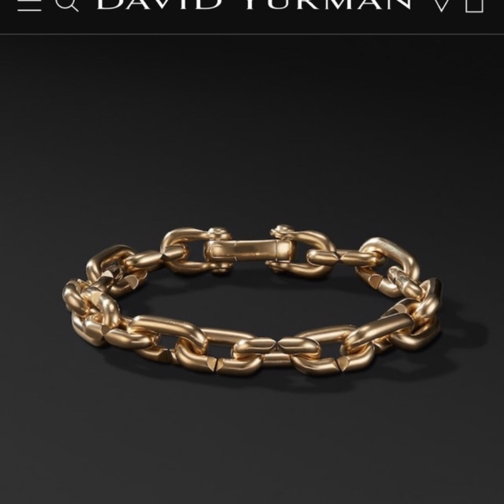 David Yurman 18K yellow gold bracelet.